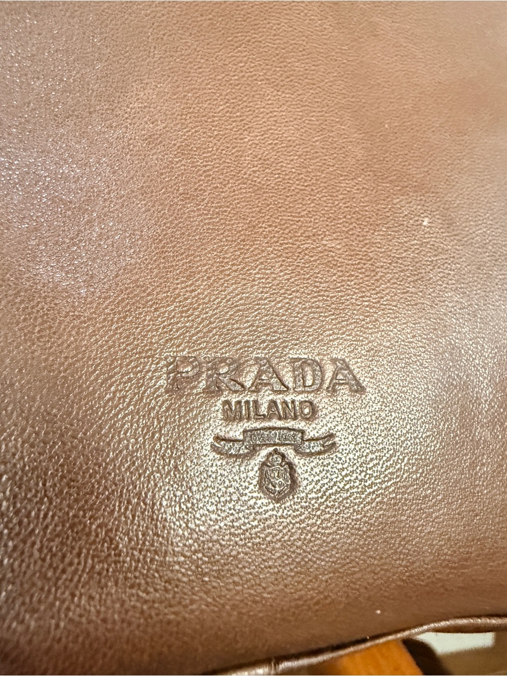 Prada Tessuto Nappa Leather Brown Tortoiseshell Chain Tote Bag w COA - Picture 16 of 16